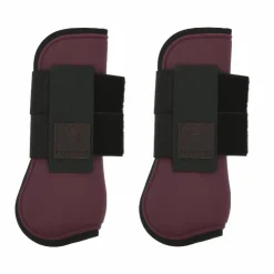 Equithème - Guêtres protège-tendons x2 Bordeaux