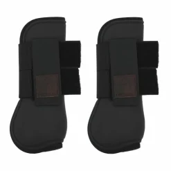 Equithème - Guêtres protège-tendons x2 Noir Discount