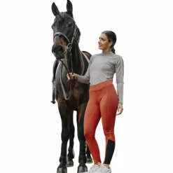 Hot Equithème - Legging d'équitation femme Brigitte Orange