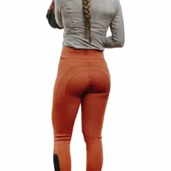 Hot Equithème - Legging d'équitation femme Brigitte Orange