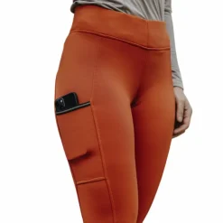 Hot Equithème - Legging d'équitation femme Brigitte Orange