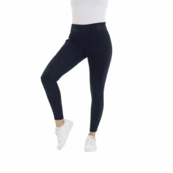 Equithème - Legging d'équitation fond silicone femme Pamela Marine Hot