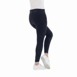Equithème - Legging d'équitation fond silicone femme Pamela Marine Hot
