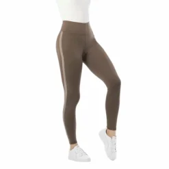 New Equithème - Legging d'équitation femme Violette taupe Marron