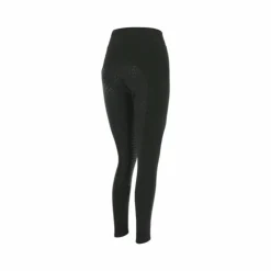 Discount Equithème - Legging d'équitation femme softshell Dolomyt fond silicone Noir