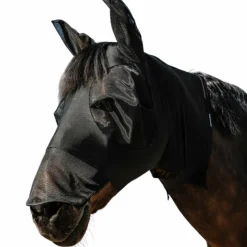 Outlet Equithème - Masque anti-mouches et UV Hood Noir