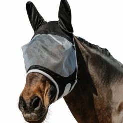 Equithème - Masque anti-mouches et UV Soft Argent Outlet