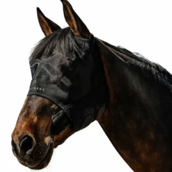 Clearance Equithème - Masque anti-mouches et UV Mesh sans oreilles Noir