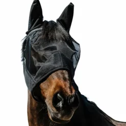 Equithème - Masque anti-mouches Supercut Noir Best