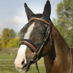 New Equithème - Masque anti-mouches et UV Training Noir