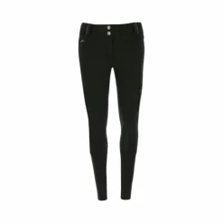 New Equithème - Pantalon d'équitation femme softshell Kitzbuhl Noir