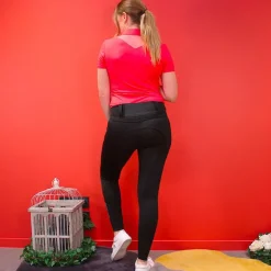 New Equithème - Pantalon d'équitation femme softshell Kitzbuhl Noir