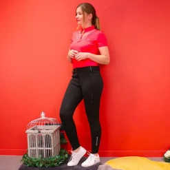 New Equithème - Pantalon d'équitation femme softshell Kitzbuhl Noir