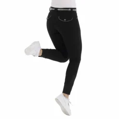 Equithème - Pantalon d'équitation femme Belinda Noir Outlet