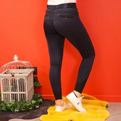 Outlet Equithème - Pantalon d'équitation femme Safir / noir Marine