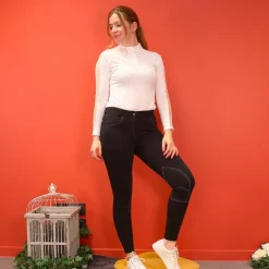 Equithème - Pantalon d'équitation femme Pro Noir Online