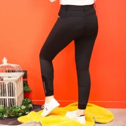 Equithème - Pantalon d'équitation femme Gizel Noir Hot