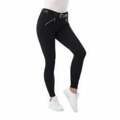 Equithème - Pantalon d'équitation femme Lotty Noir New