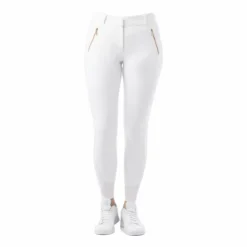 Equithème - Pantalon d'équitation femme Kenya Blanc Outlet