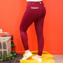Equithème - Pantalon d'équitation femme Glam Prune