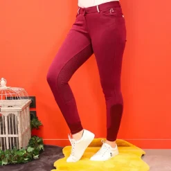 Equithème - Pantalon d'équitation femme Glam Prune