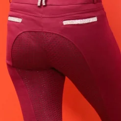 Equithème - Pantalon d'équitation femme Glam Prune