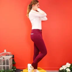 Equithème - Pantalon d'équitation femme Glam Prune