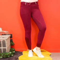 Equithème - Pantalon d'équitation femme Glam Prune