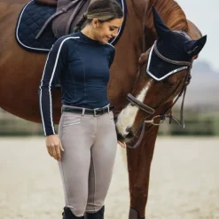 Hot Equithème - Pantalon d'équitation femme Claudine taupe Marron