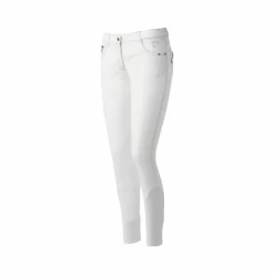 Equithème - Pantalon d'équitation femme Jean Texas Blanc