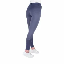 Equithème - Pantalon d'équitation femme Elsa Je t'aime / gris Bleu Sale