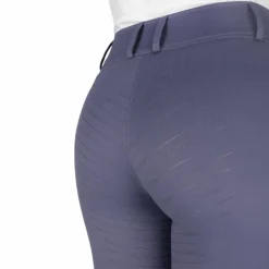 Equithème - Pantalon d'équitation femme Elsa Je t'aime / gris Bleu Sale