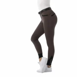 Best Equithème - Pantalon d'équitation fille Safir brun/ noir Marron