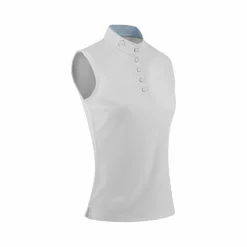 Discount Equithème - Polo de concours sans manches mesh femme Molly Blanc