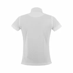 Clearance Equithème - Polo de concours manches courtes mesh enfant Edy Blanc