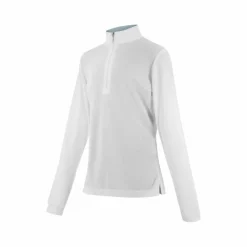 Equithème - Polo de concours manches longues mesh enfant Buffy Blanc Clearance