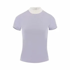 Discount Equithème - Polo de concours manches courtes enfant London Violet