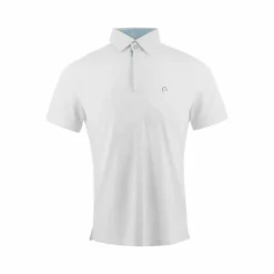 Equithème - Polo de concours manches courtes mesh homme Edy Blanc New