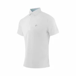 Equithème - Polo de concours manches courtes mesh homme Edy Blanc New