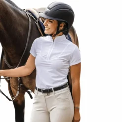 Sale Equithème - Polo manches courtes femme Tokyo Blanc