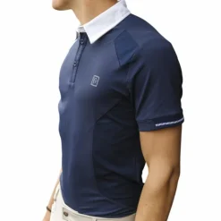 Equithème - Polo manches courtes homme Victor Marine Clearance