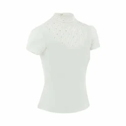 Equithème - Polo manches courtes femme Vilamoura Blanc New