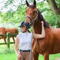 Hot Equithème - Polo manches courtes concours Brussels blanc