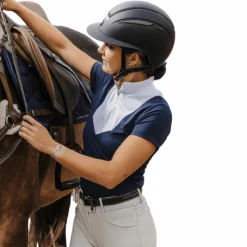 Equithème - Polo manches courtes femme Tokyo Marine