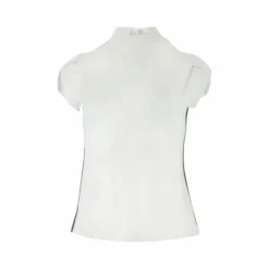 Equithème - Polo manches courtes femme Ocala Blanc Discount