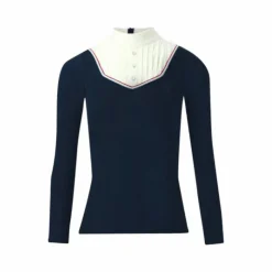 Discount Equithème - Polo manches longues femme Cabourg Marine