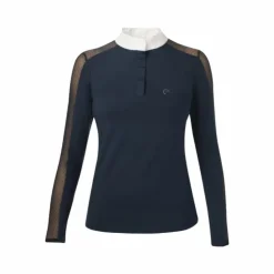 Sale Equithème - Polo manches longues Pekin marine