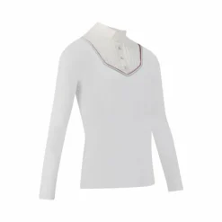 Equithème - Polo manches longues femme Cabourg Blanc Outlet