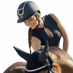 Hot Equithème - Polo sans manches femme Sarah Noir