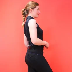 Hot Equithème - Polo sans manches femme Sarah Noir